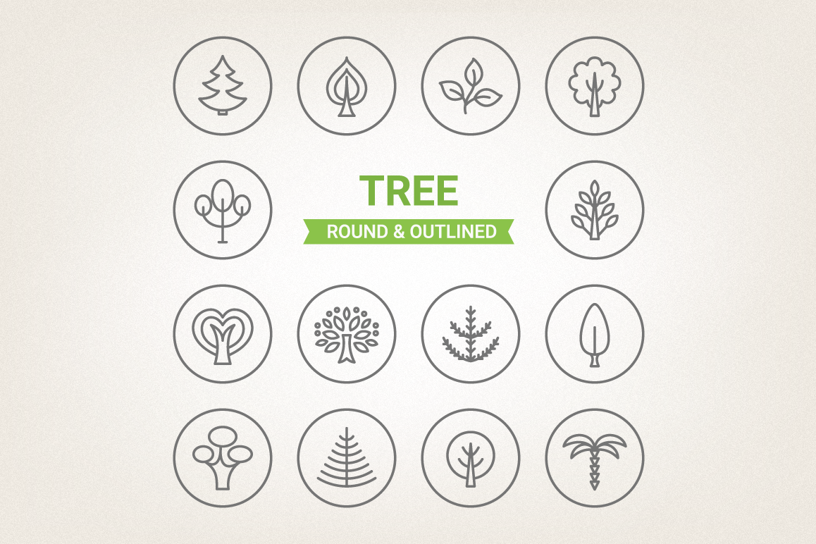 Circle Tree Icons example image 1