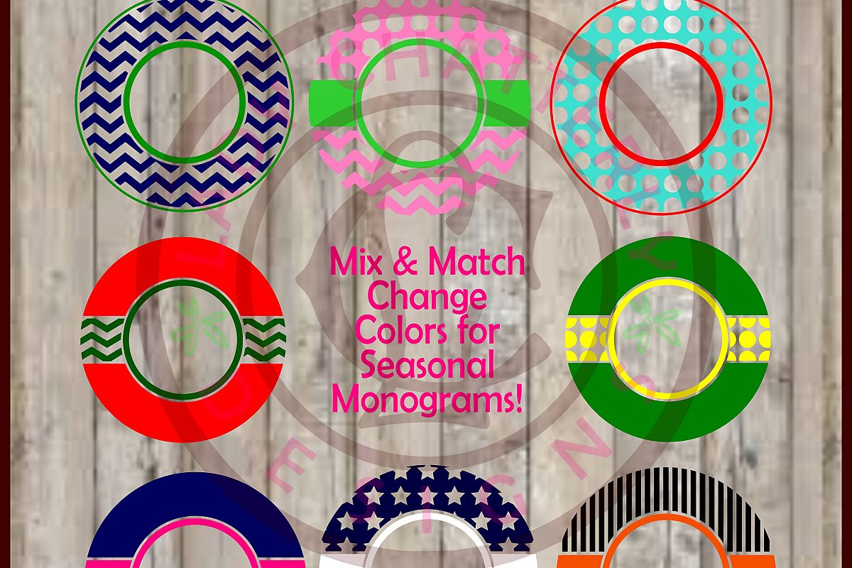 LC049 Mix and Match Monogram Frames example image 1
