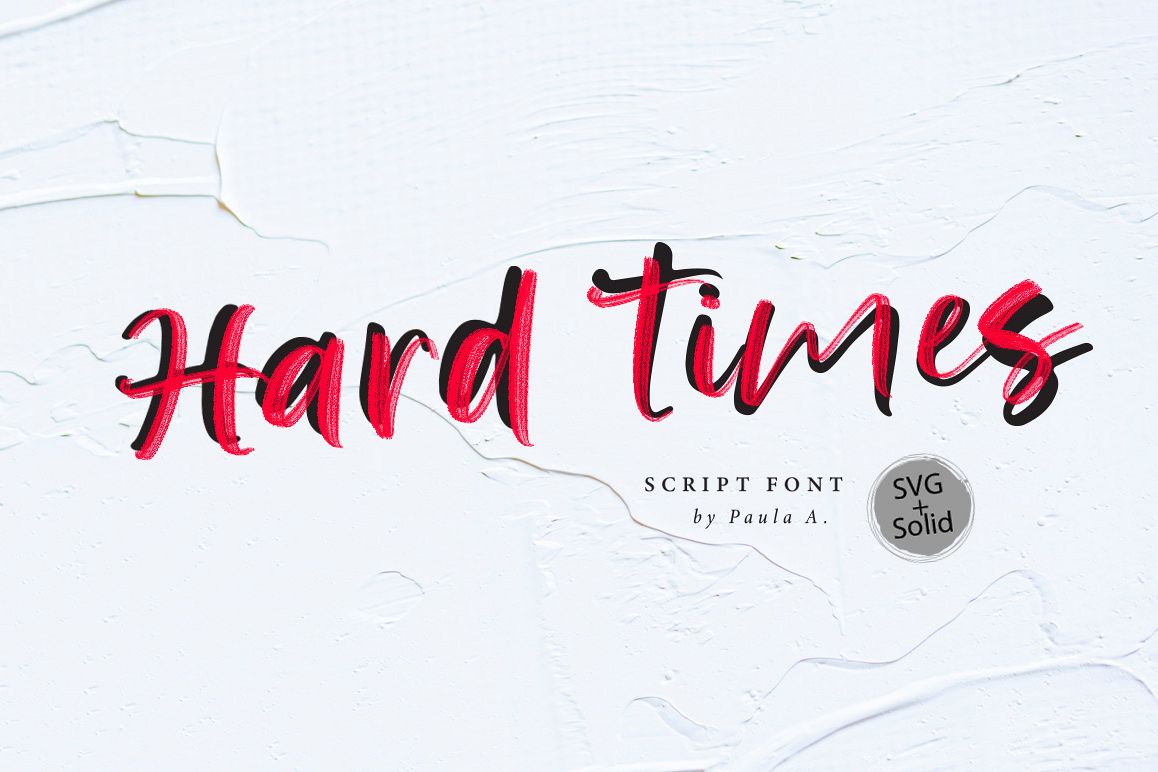 Hard Time SVG Font example image 1