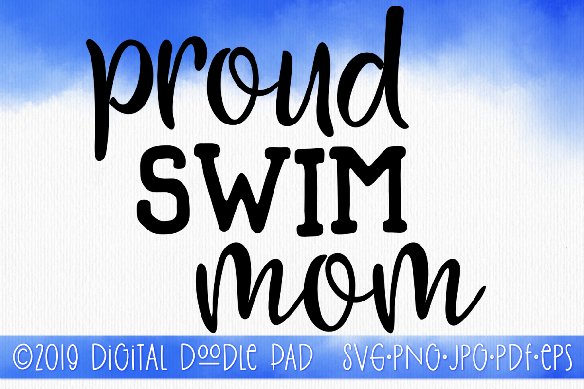 Swim Mom SVG, Sports SVG example image 1