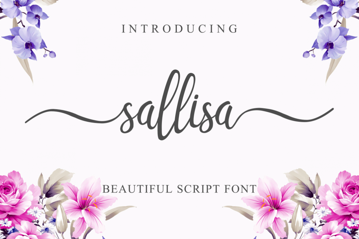 Sallisa - beautiful script font example image 1