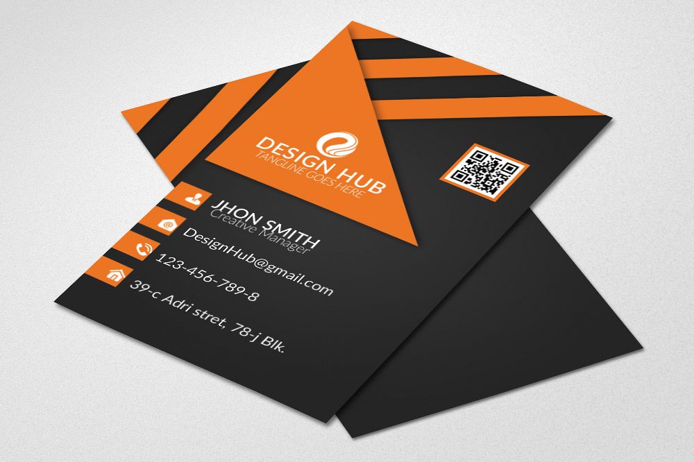 Vertical Business Card Template example image 1