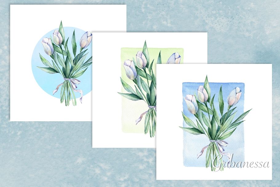 Bouquet. Watercolor example image 1
