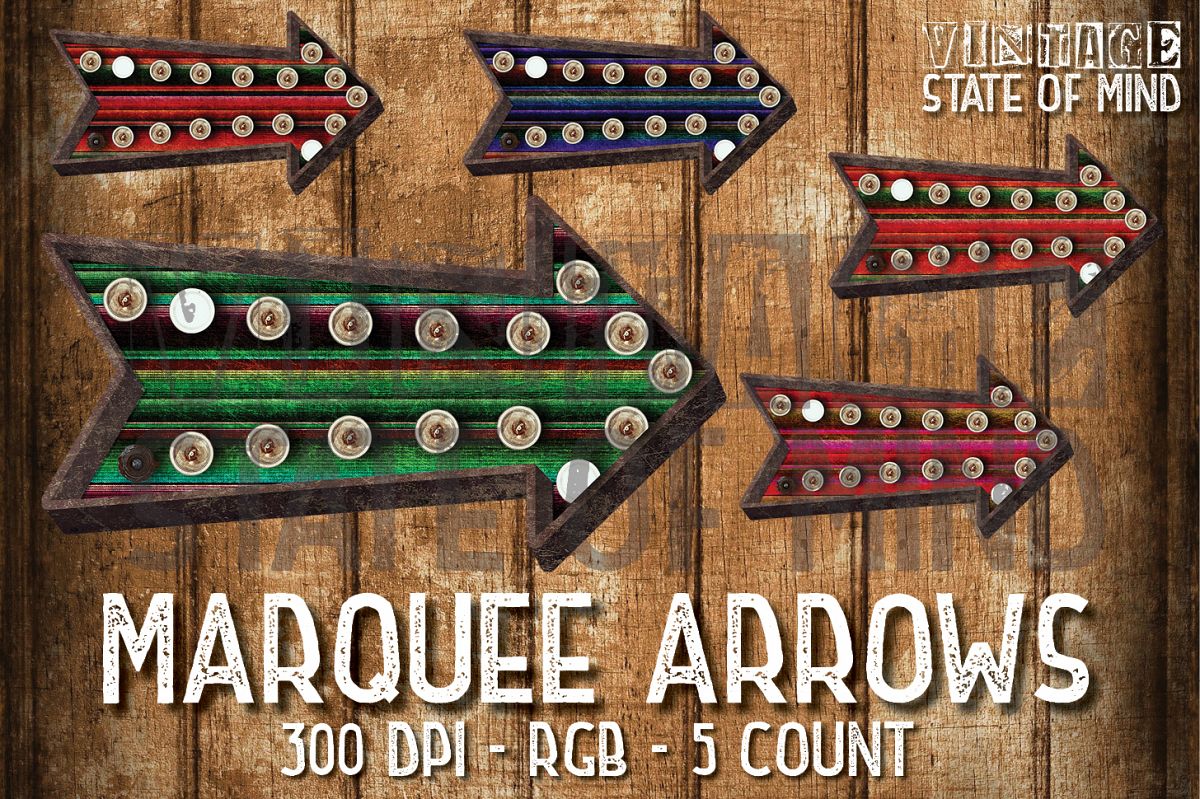 Marquee Arrows Sublimation Graphics example image 1