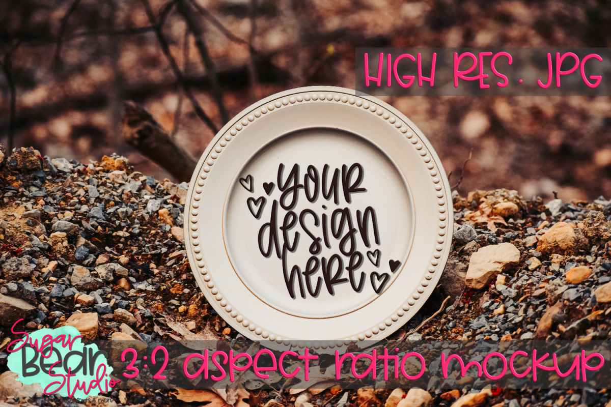Gold Plate Outdoor Mockup example image 1