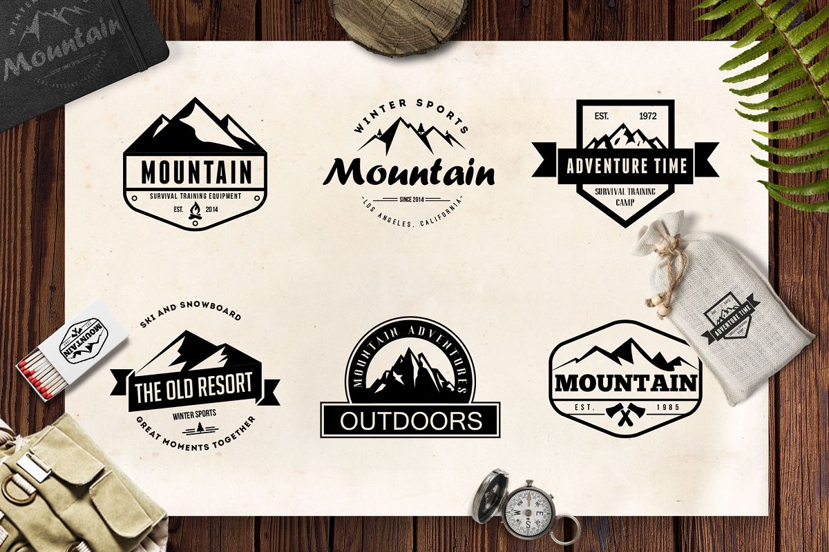 Mountain Vintage Logo Badges | Mountain Logo |Adventure example image 1