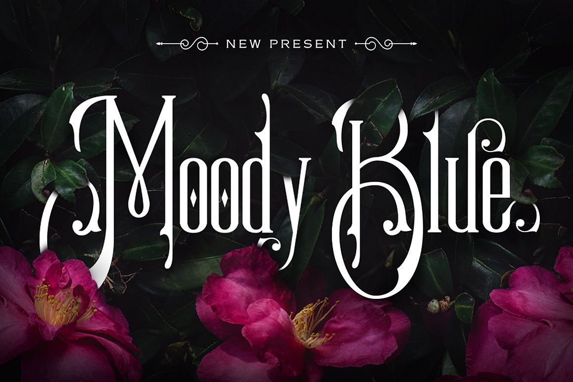 Moody Blue Typeface example image 1