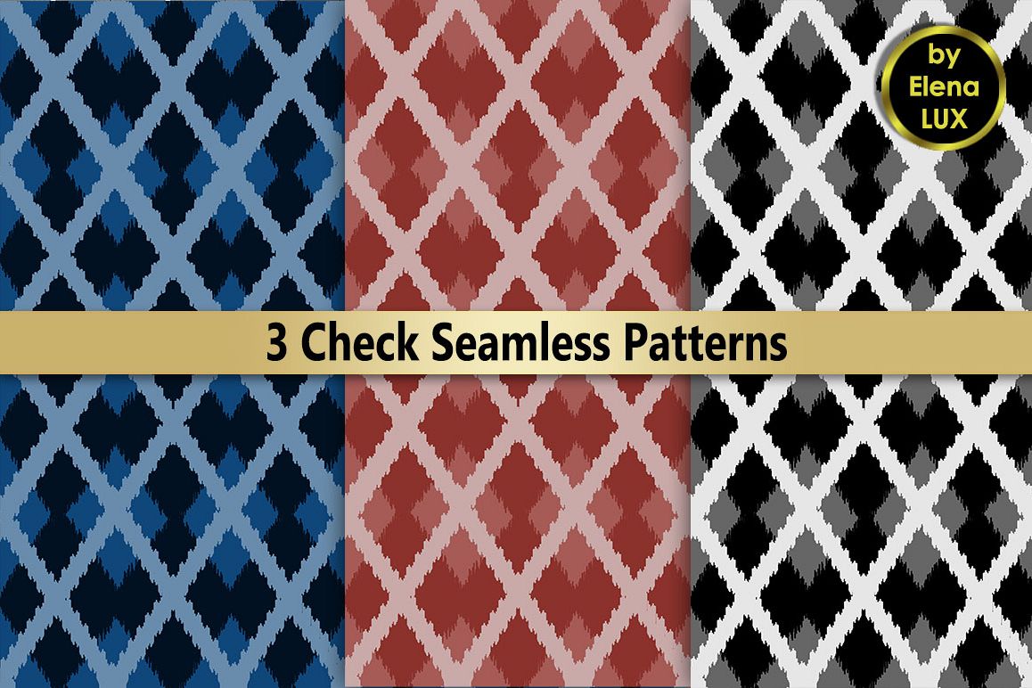 Check Seamless Pattern Set example image 1