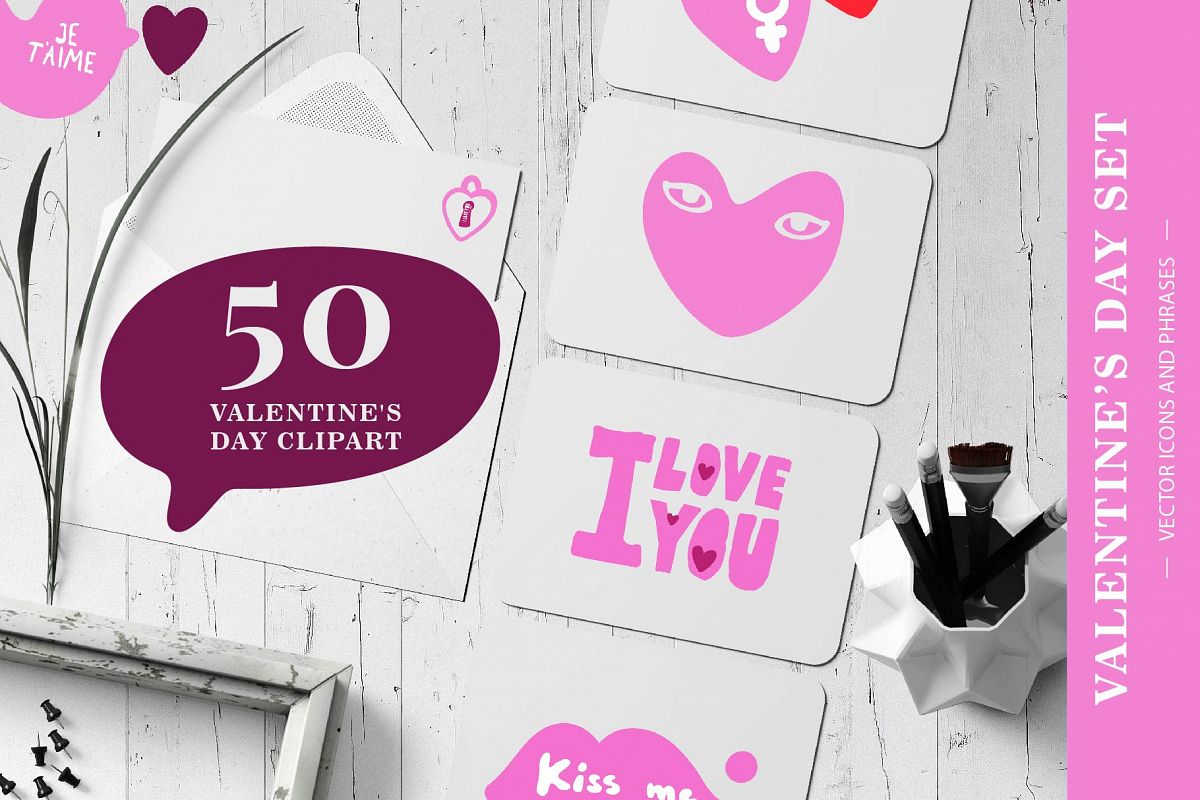 Valentine's Day Vector Images Set example image 1