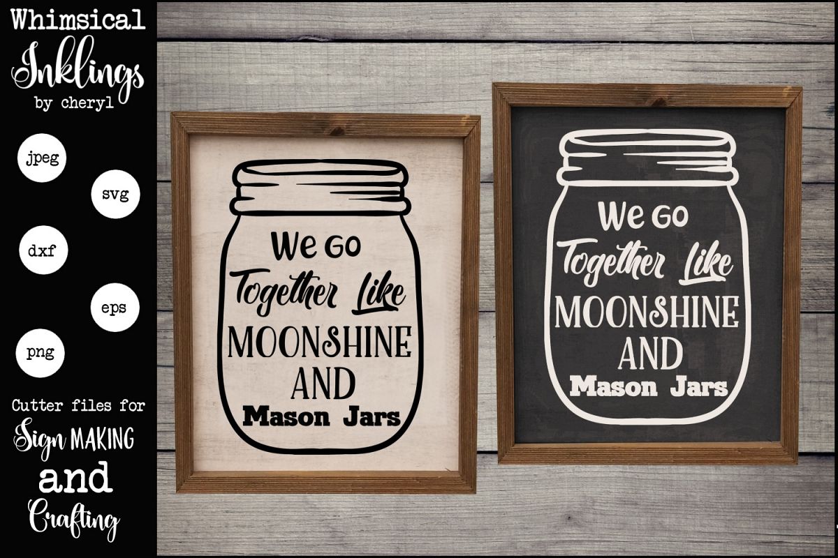 Moonshine and Mason Jars SVG example image 1