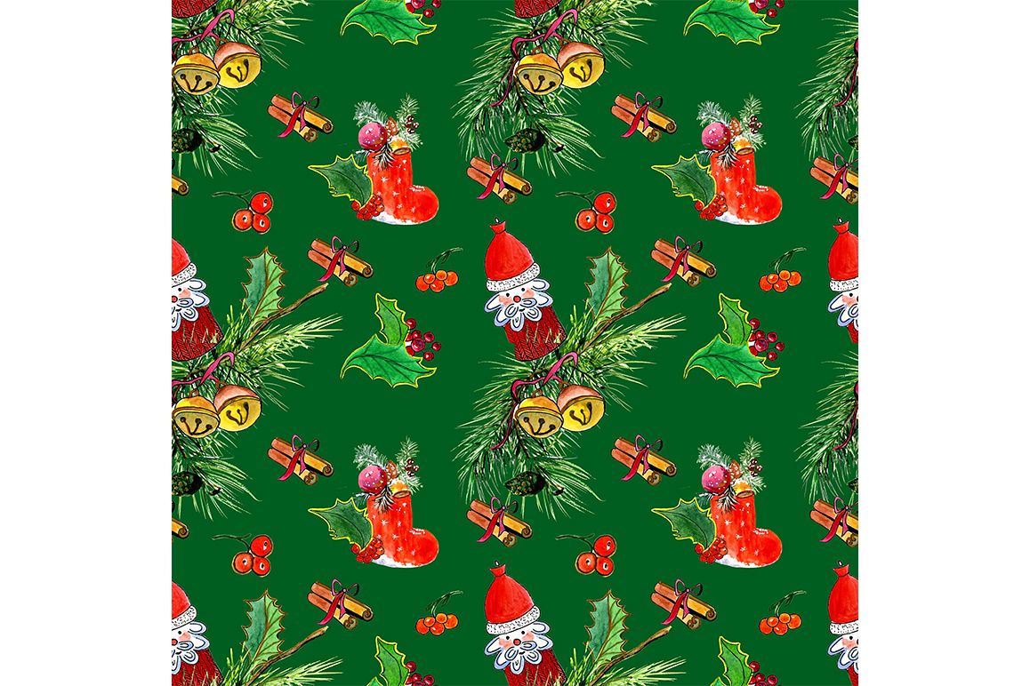seamless christmas pattern example image 1