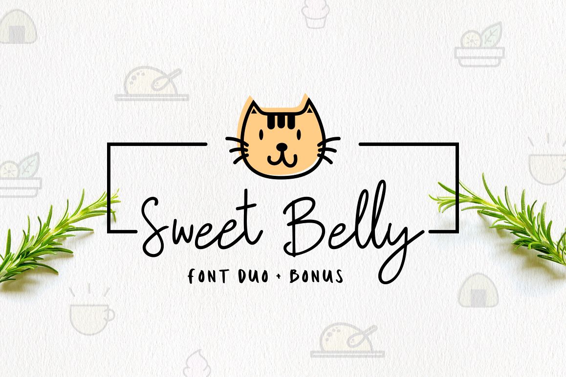 Sweet Belly | Font Duo + Bonus example image 1