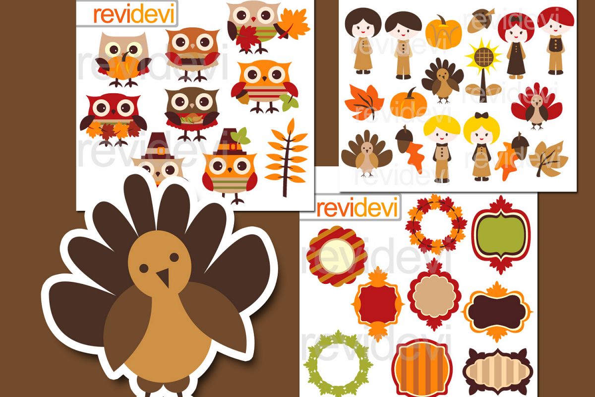 Thanksgiving Celebration Bundle Graphics example image 1