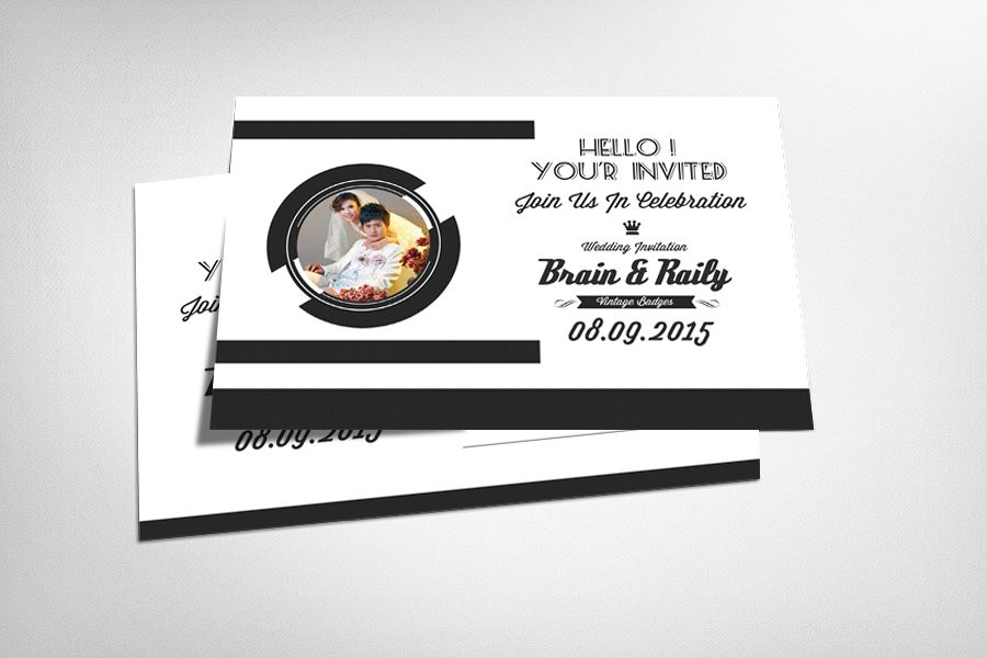Elegant Wedding Invitation Postcard example image 1