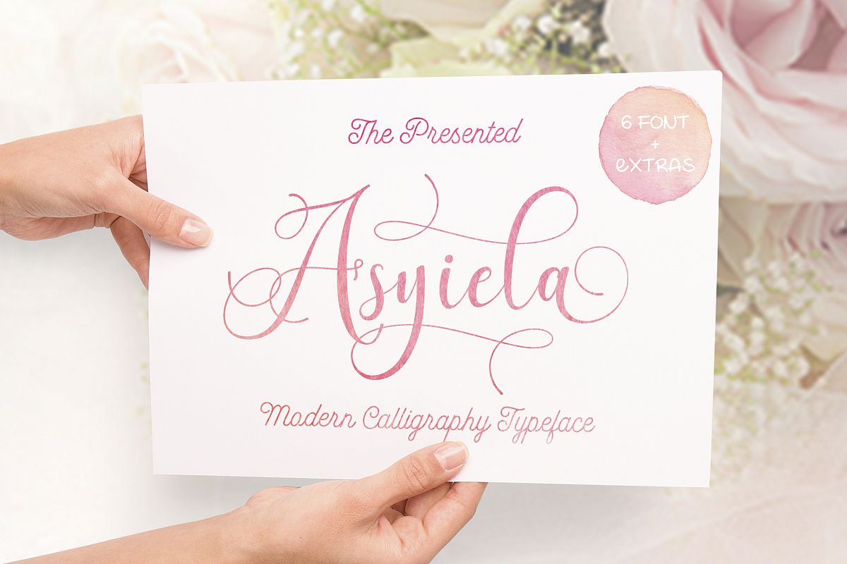 Asyiela Script Font Bundle example image 1