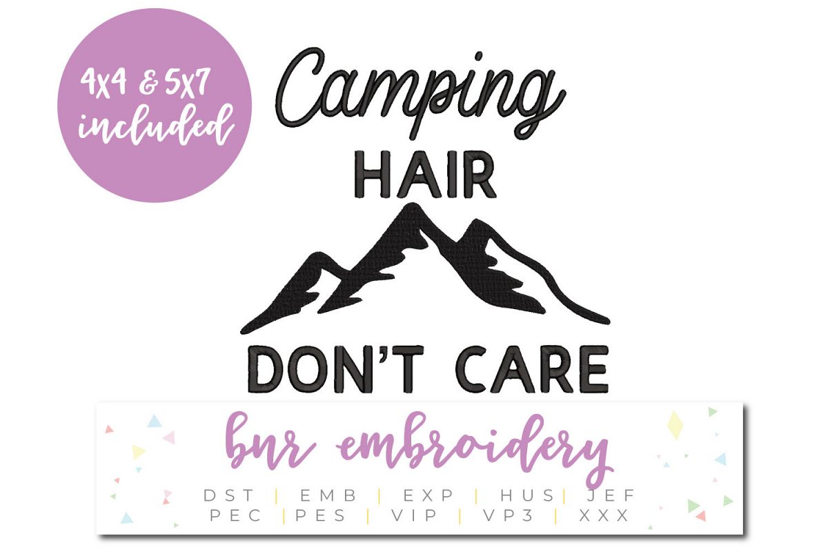 Camping Machine Embroidery Design, Adventure Embroidery example image 1