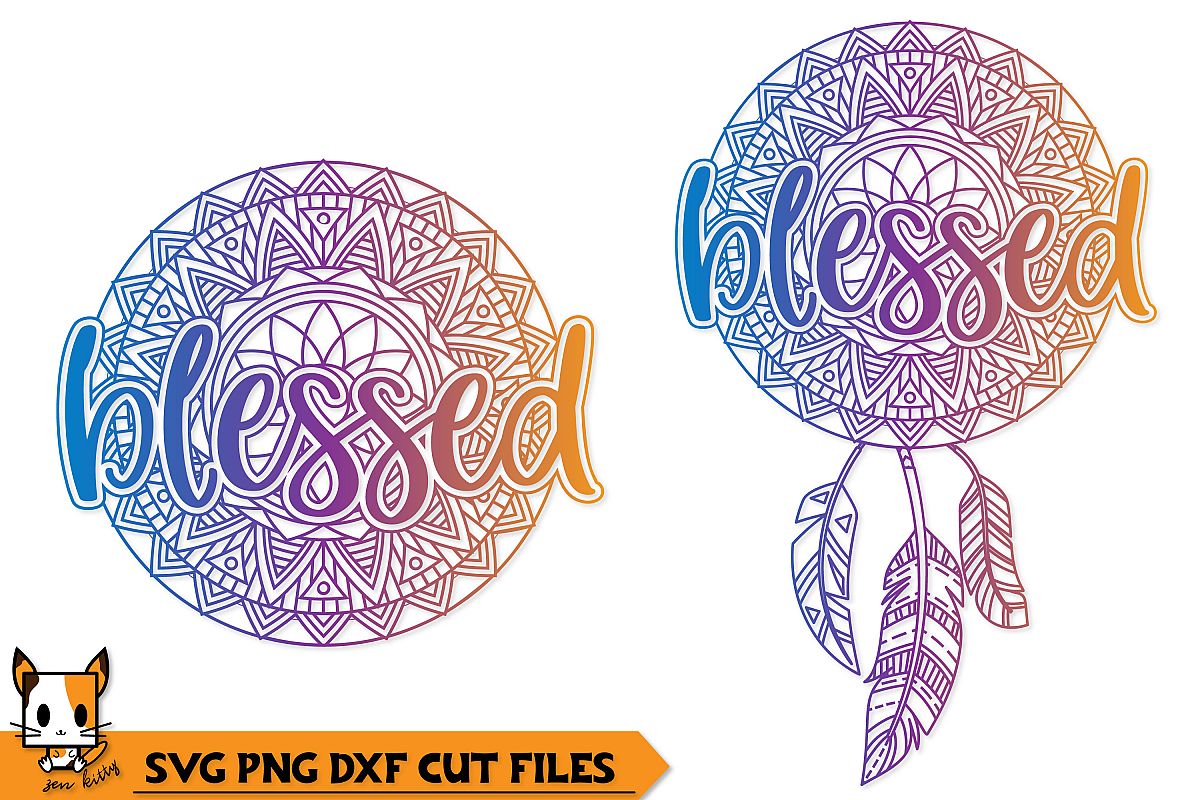 Blessed Boho Dream Catcher - Mandala SVG PNG DXF Cut Files ...