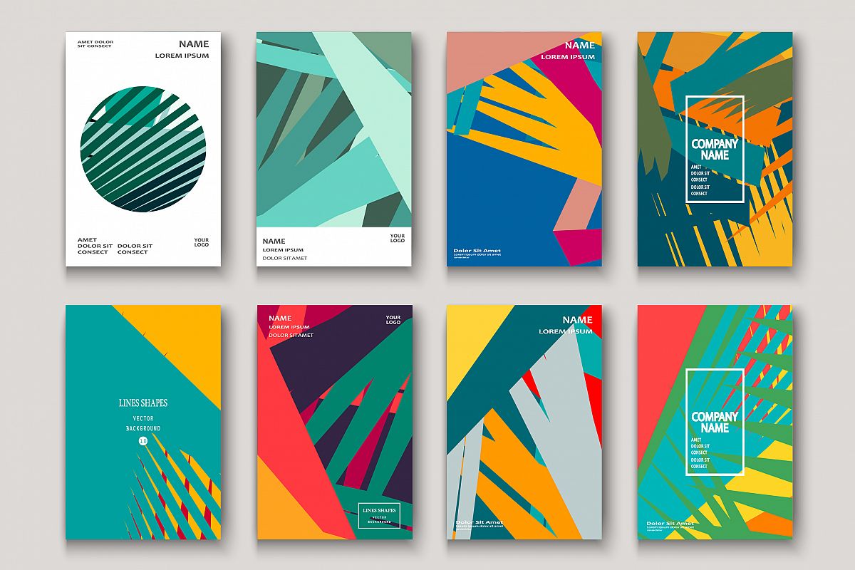 Modern cover design. Abstract retro 90s style texture stripe example image 1