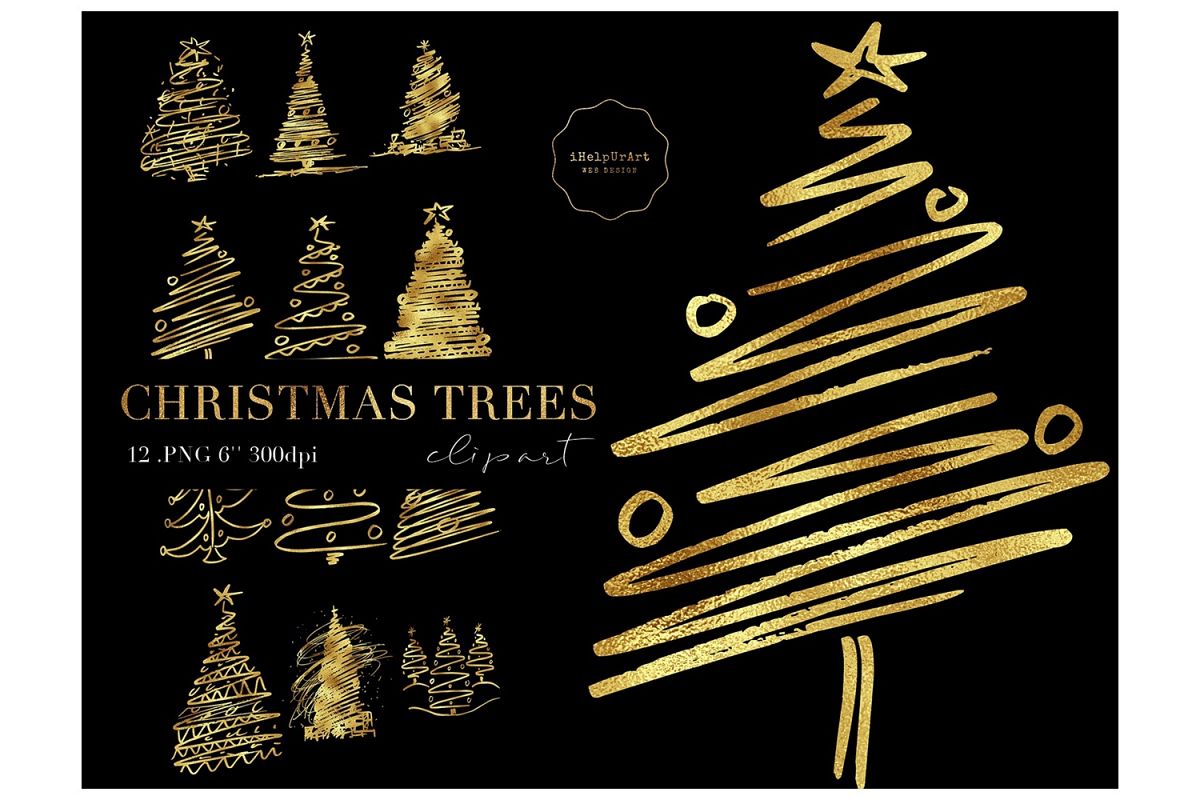 Christmas Trees Clipart example image 1