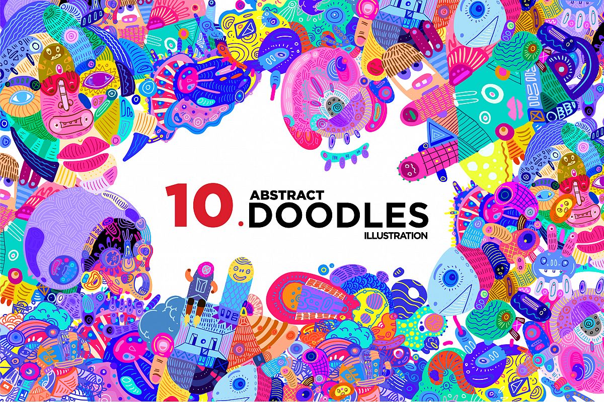 10 Abstract Doodle Illustrations example image 1