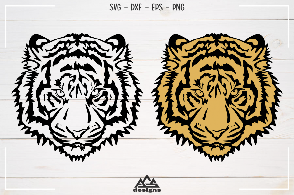 Tiger Head Svg Design