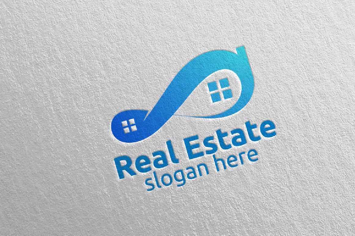 Real Estate Infinity Logo Design 37 example image 1