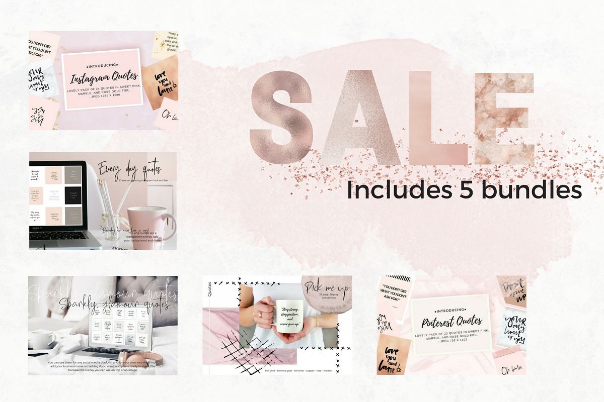 Sale! 5 packs of quotes example image 1