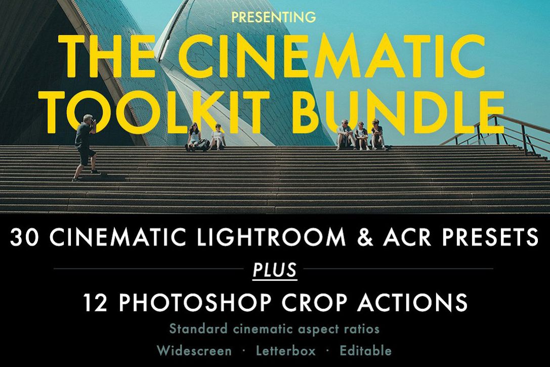 Cinematic Aspect Ratio PS Action & Lightroom Presets example image 1