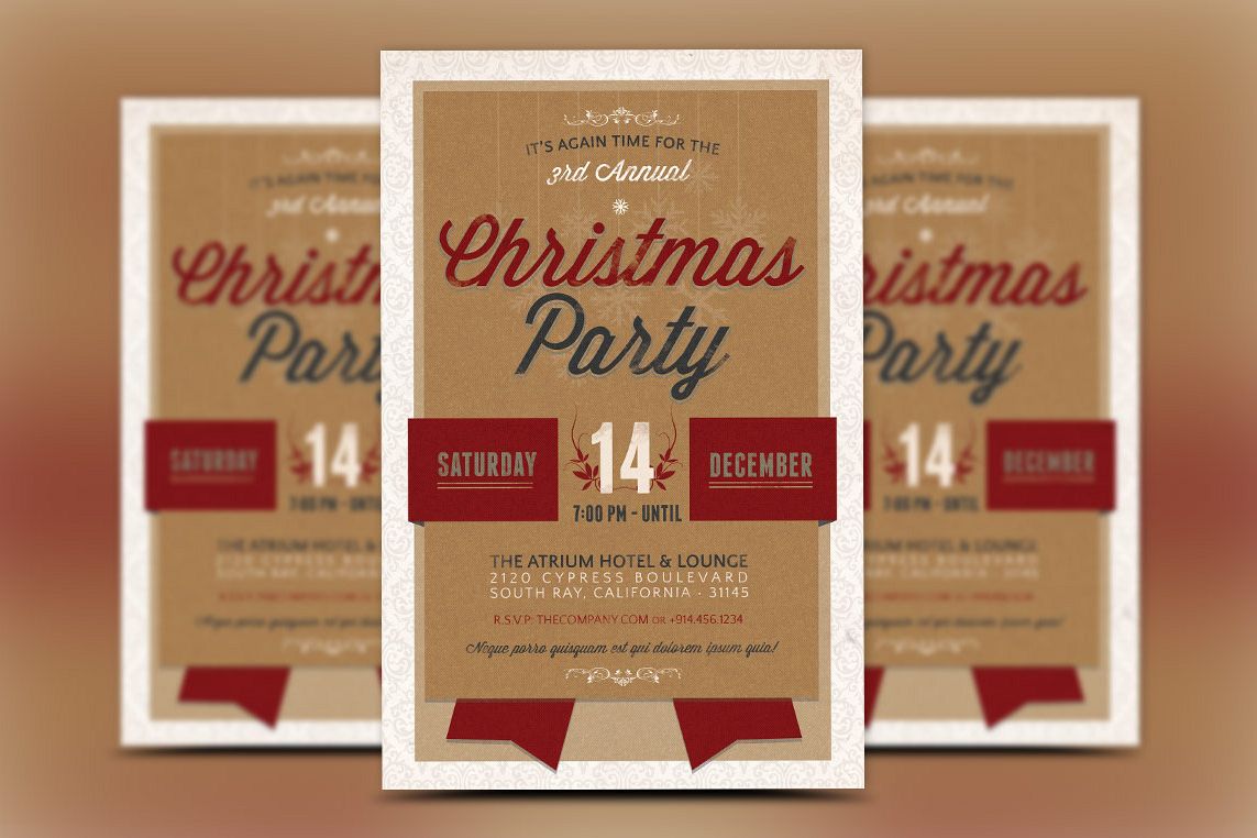 Christmas Party Invitation Template example image 1