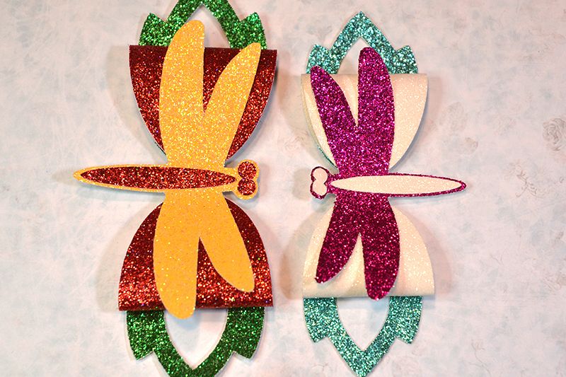 Hair bow template SVG, DIY leather bow template example image 1
