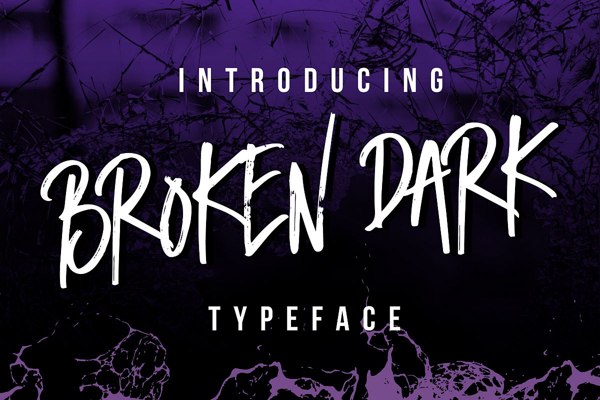 Broken Dark Typeface example image 1
