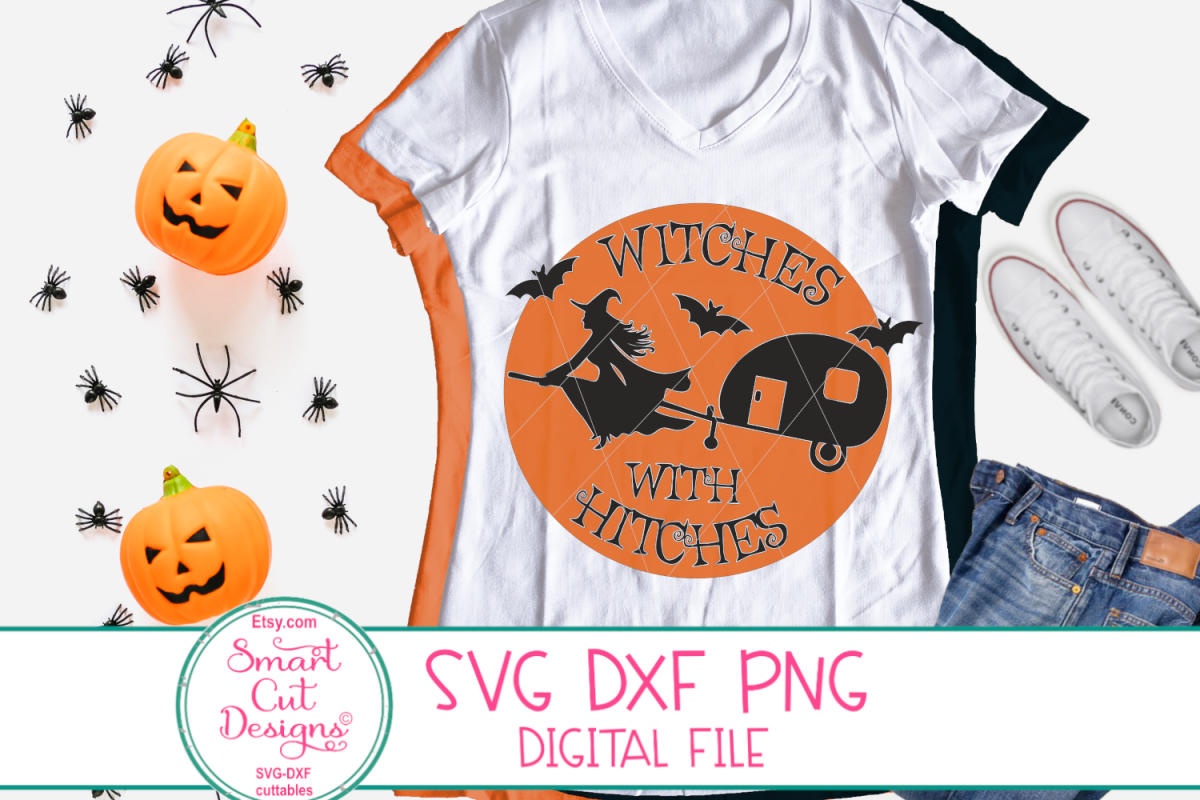 Witches With Hitches SVG, Adult Halloween SVG, Camper, Sign example image 1