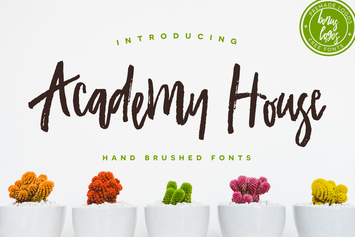 Academy House Font + Logos example image 1