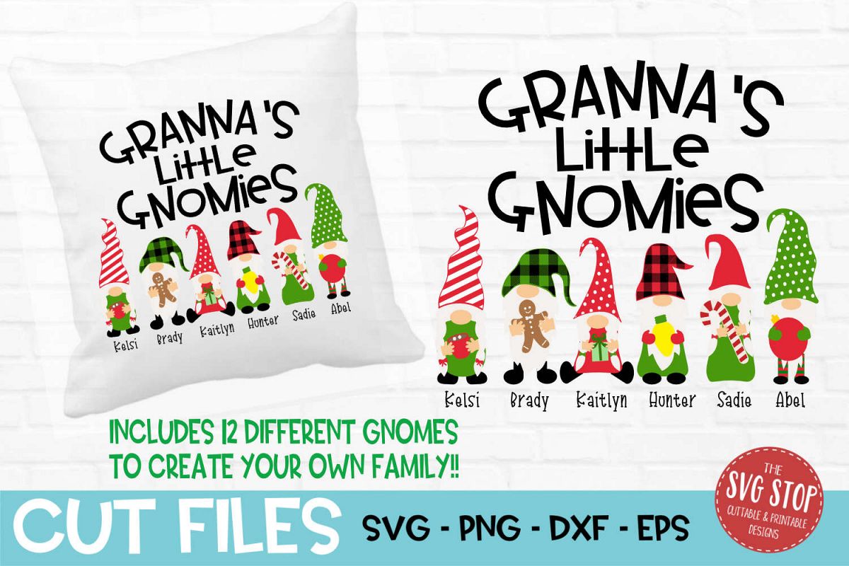 Granna's Little Gnomies Christmas SVG, PNG, DXF, EPS example image 1
