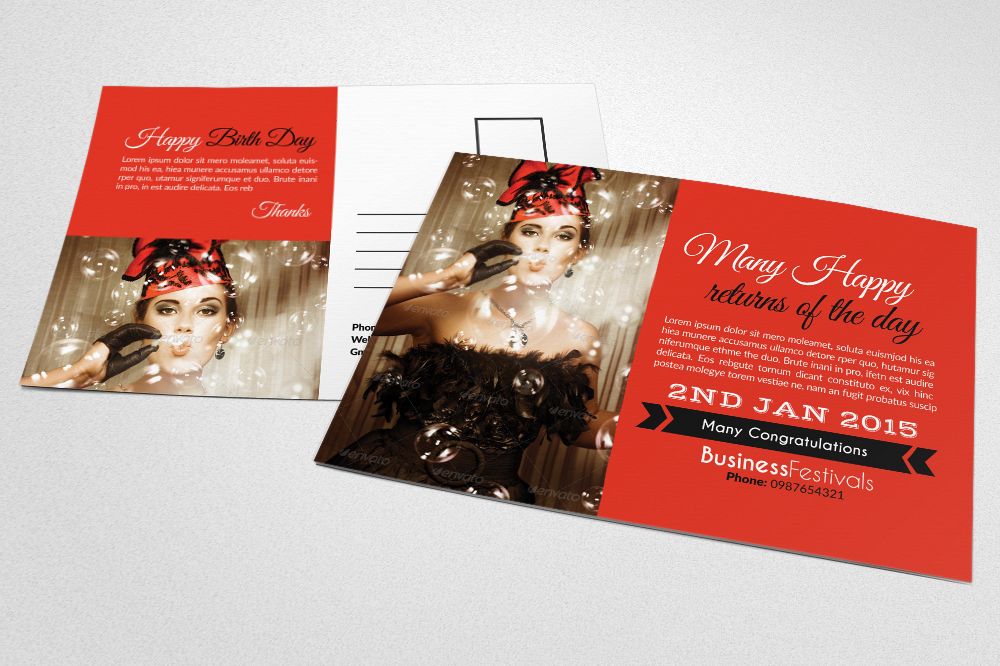 Birthday Invitation Postcard example image 1