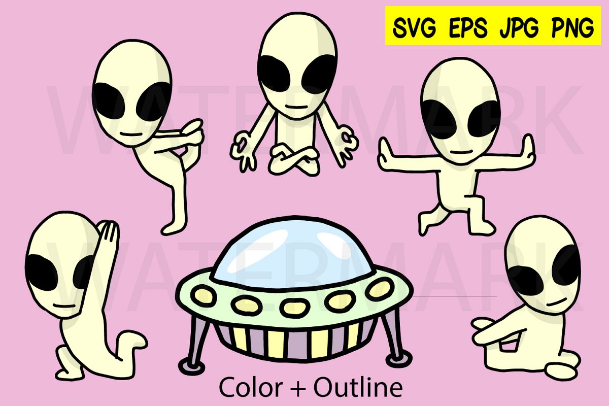 Impala Yoga 4 designs - Outline and Colored SVG-EPS-JPG-PNG example image 1