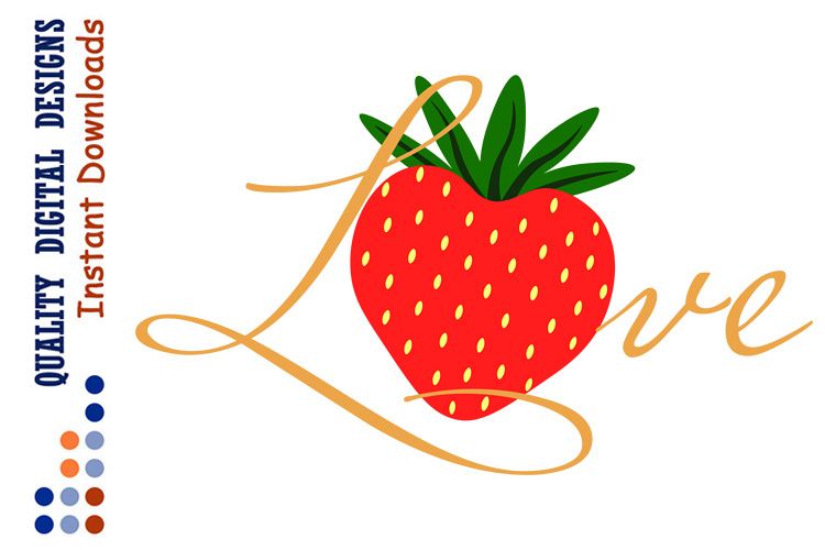 Love Svg files Strawberry SVG files example image 1