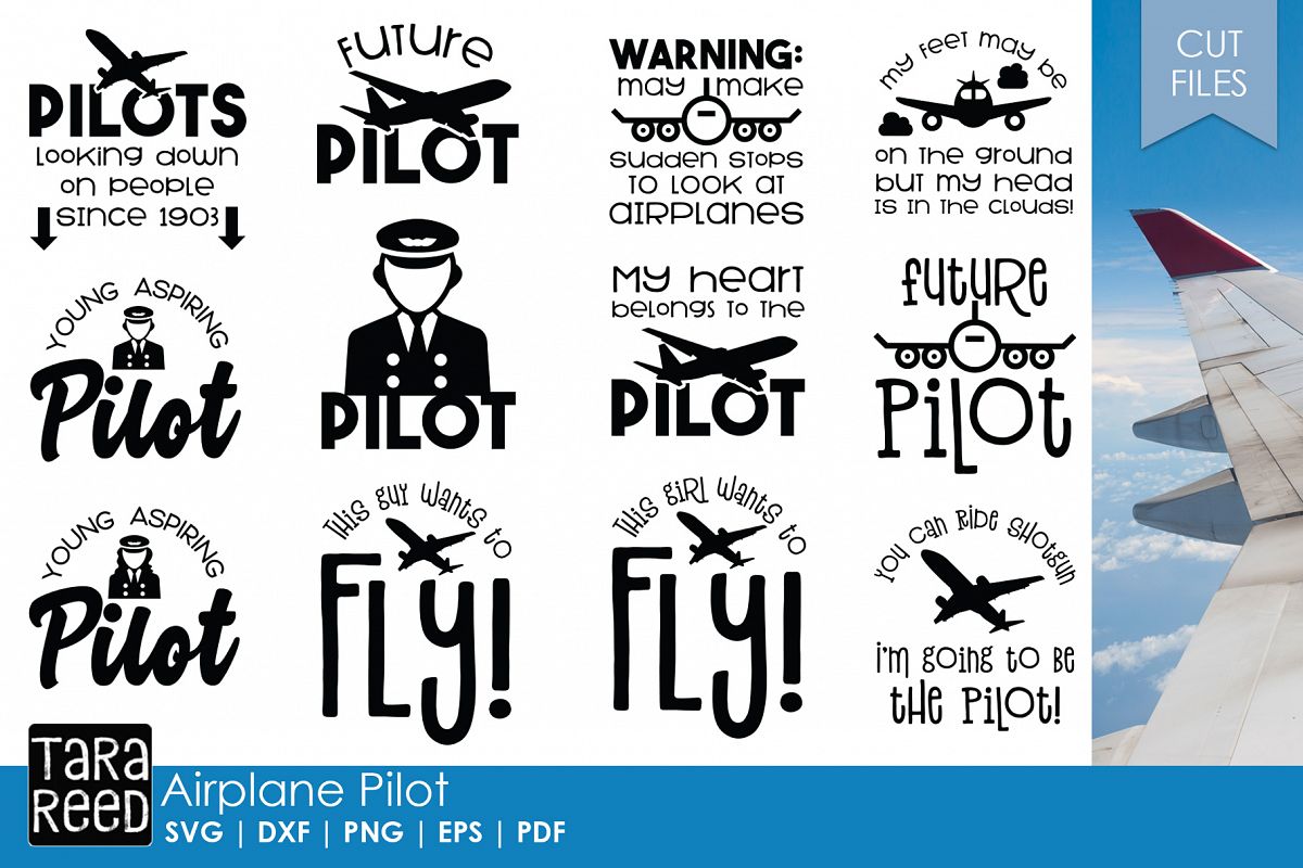 Download Airplane Pilot - Airplane SVG and Cut Files for Crafters ...