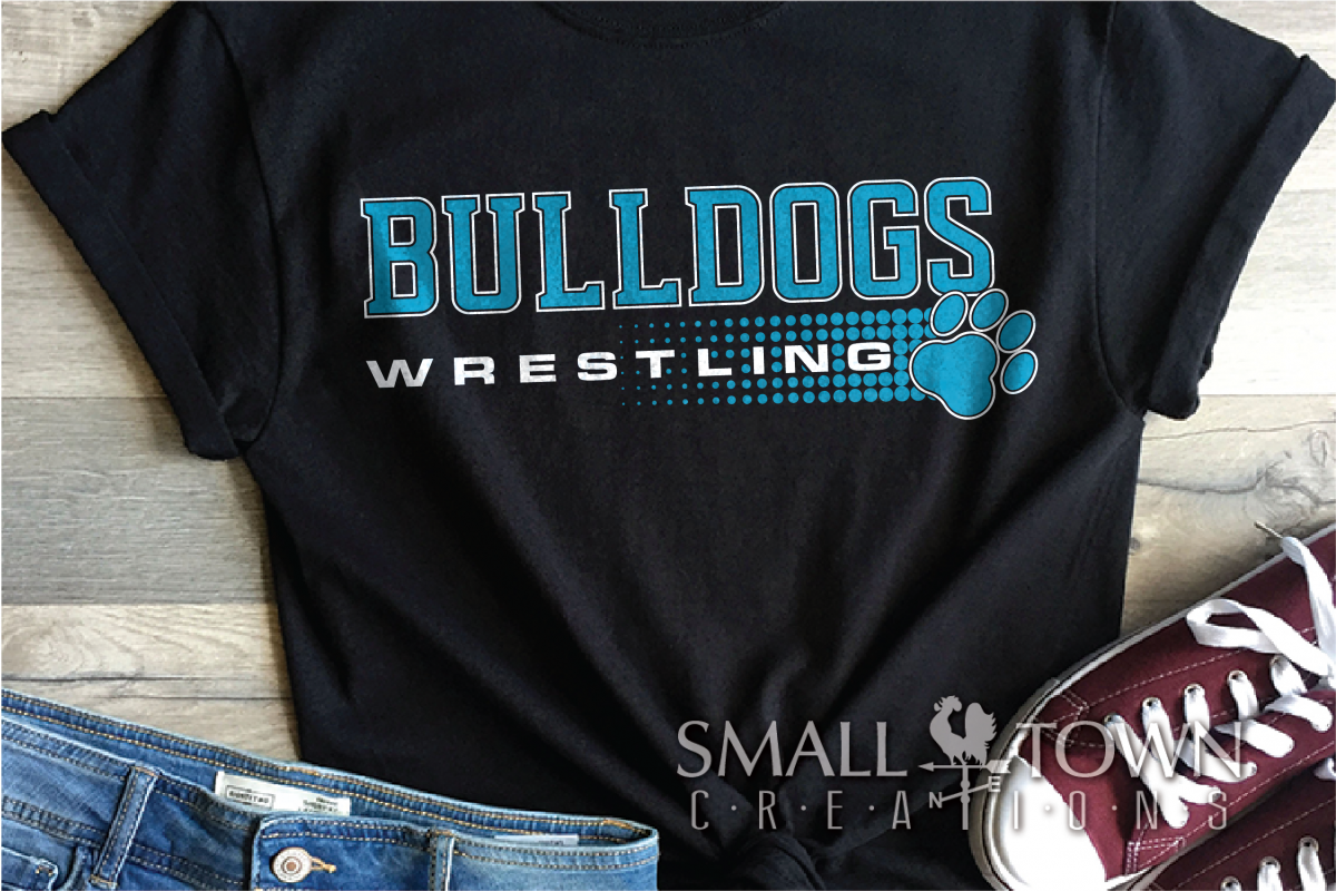 Bulldog, Wrestling, Team, Sports, Logo, PRINT, CUT & DESIGN example image 1