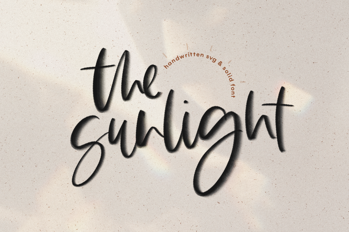 The Sunlight - A Handwritten SVG Script Font example image 1