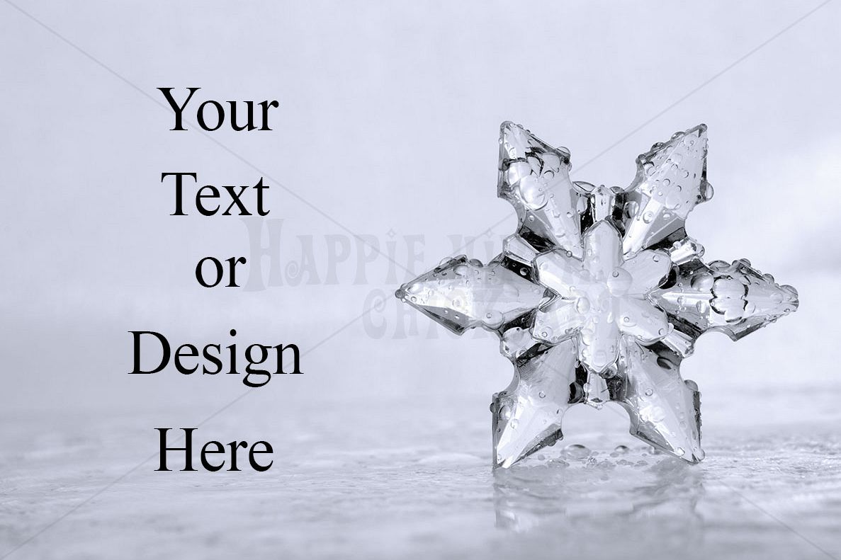 Icy Snowflake Winter Background Photo example image 1