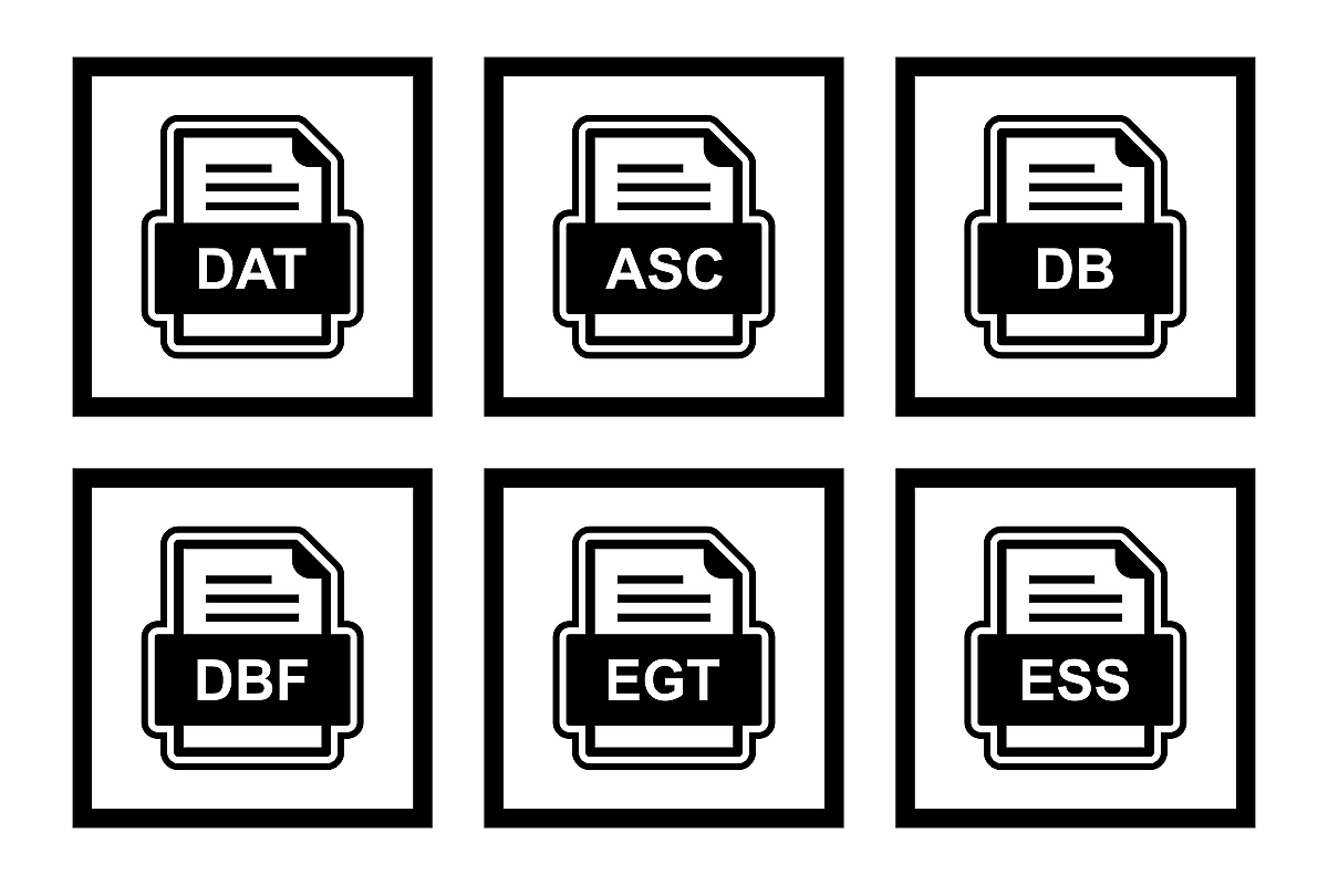 Set Of File Formats Icons example image 1