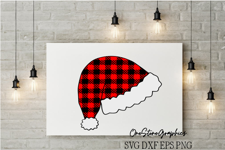 Plaid Santa hat example image 1