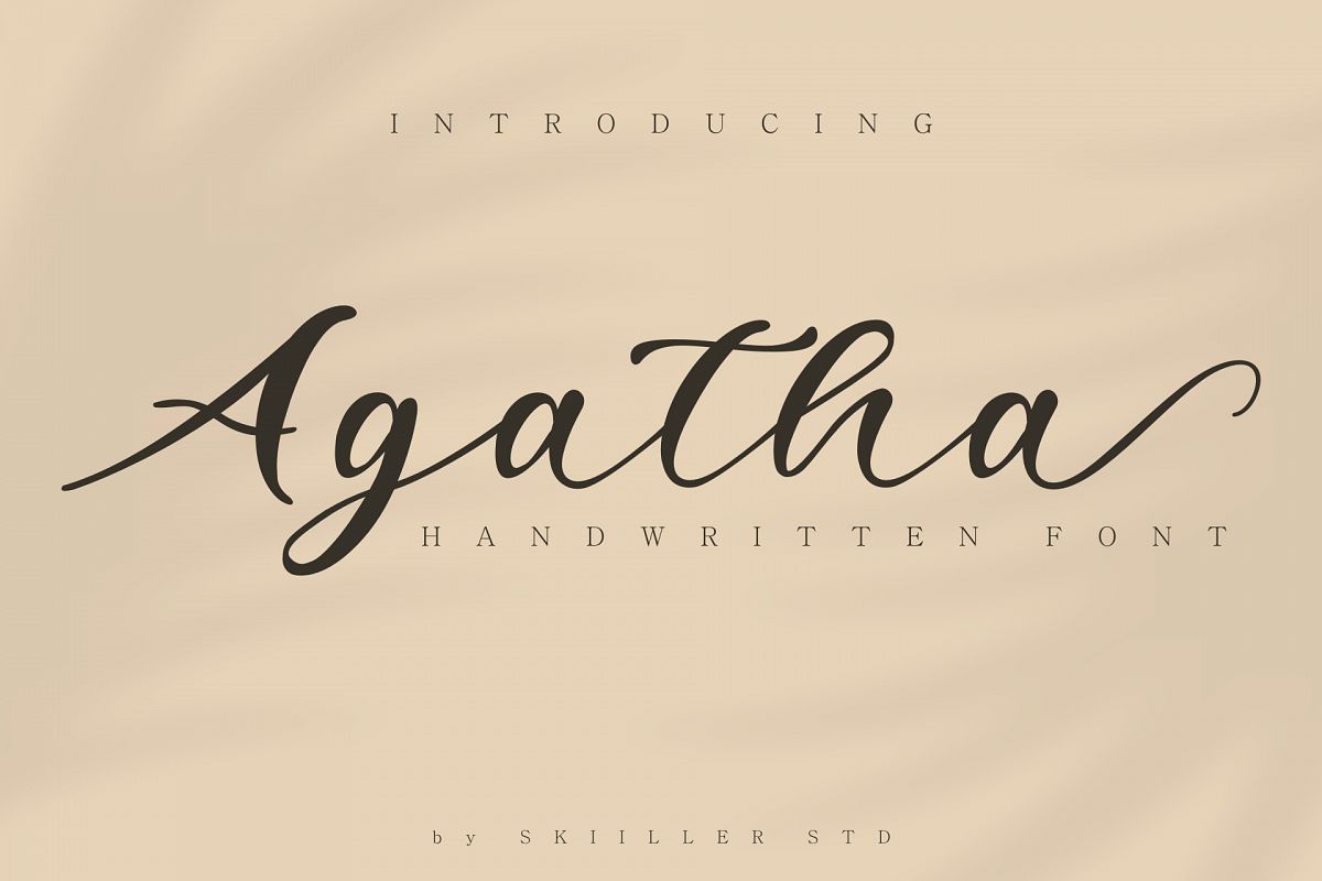 Agatha handwritten font example image 1