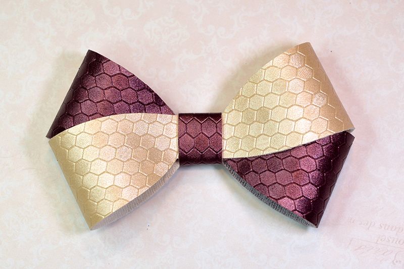 Hair bow template SVG, DIY leather bow template example image 1