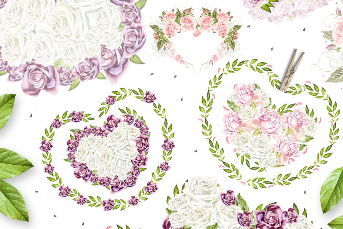 29 watercolor hearts example image 1