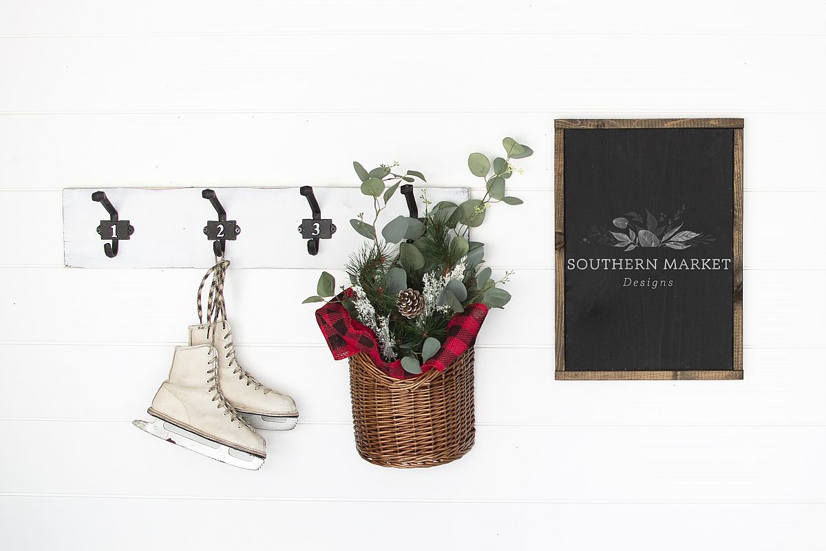 16x20 Christmas Wood Sign Mock Up Styled Photography example image 1