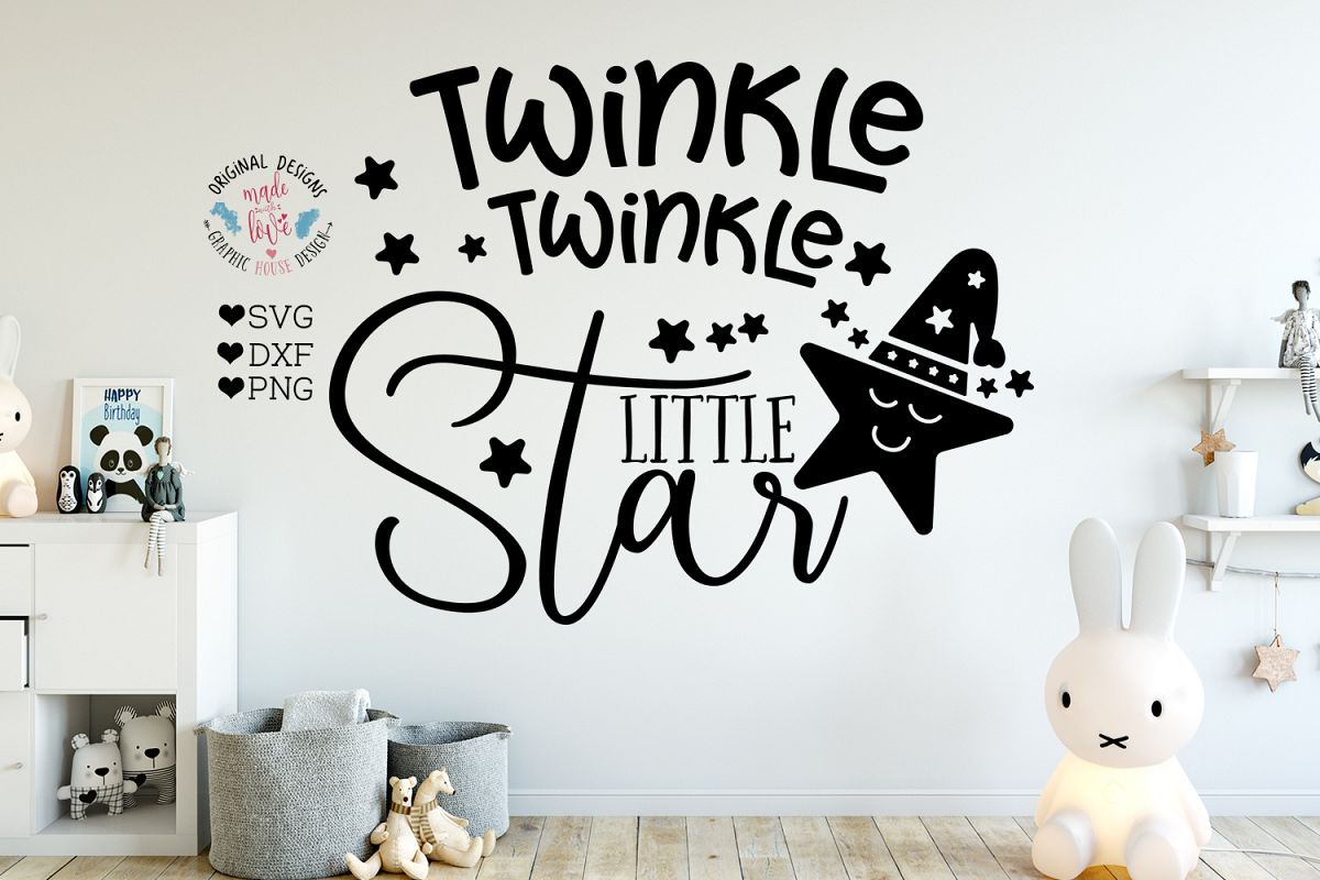 Twinkle Twinkle Little Star - Nursery Cut File example image 1