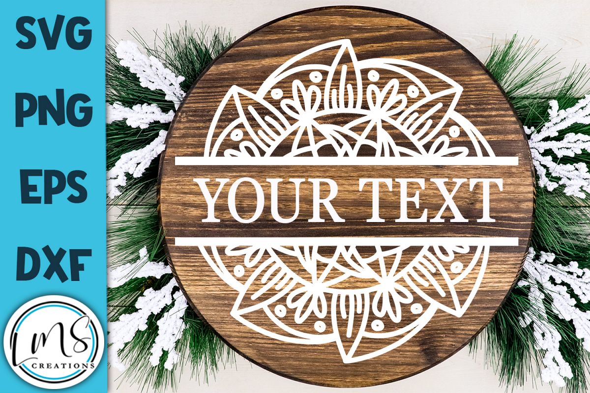 Split Mandala #19 - Split Monogram SVG, PNG, EPS, DXF example image 1