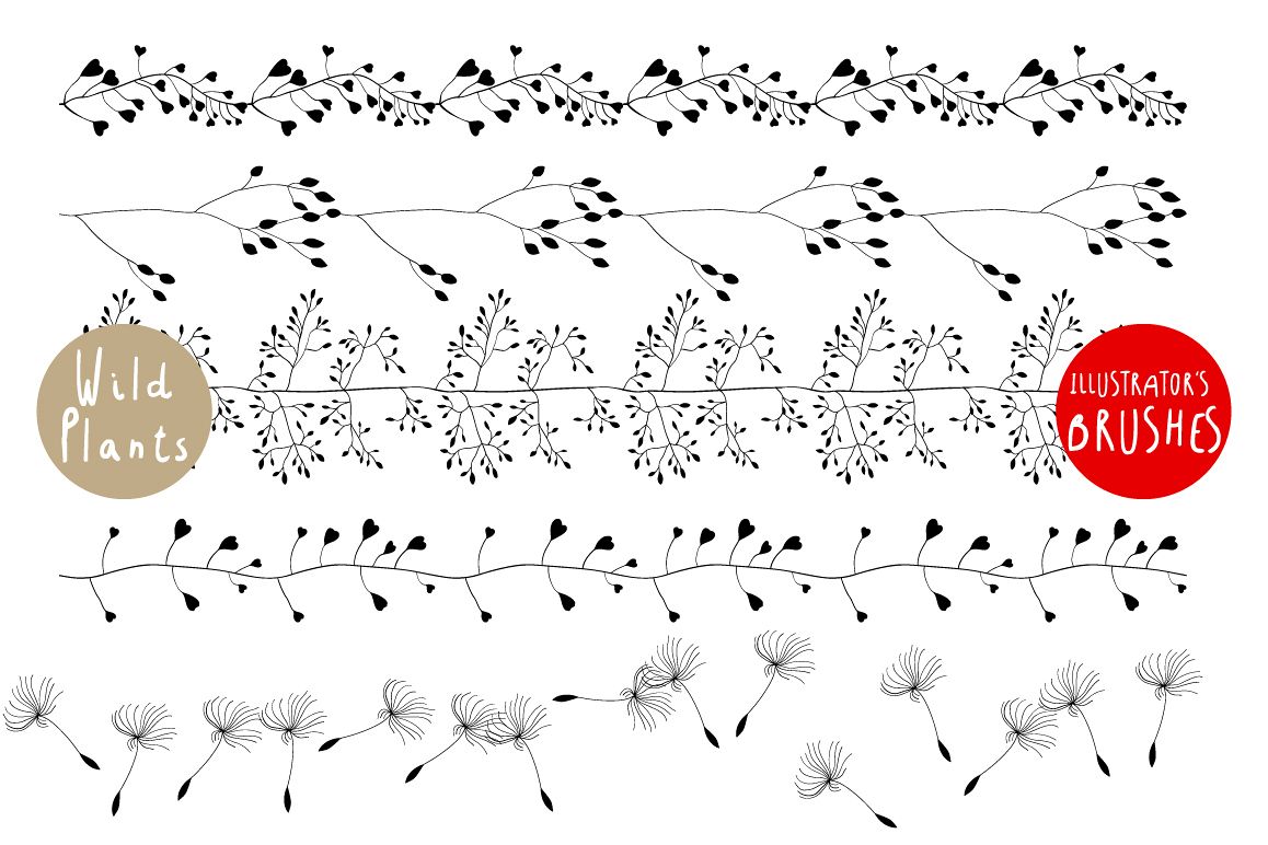 Wild Plants. Patterns and Brushes example image 1